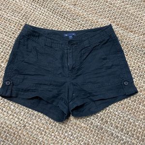 Black Linen Gap Shorts